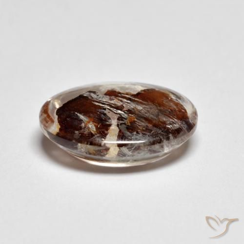 3.36カラットの天然マルチカラー白鉄鉱のクォーツ、オーバルカット、透明