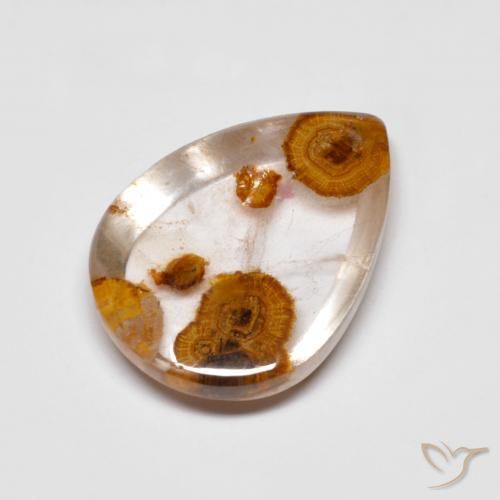 8.30ct 天然 マルチカラー 白鉄鉱のクォーツ, 洋梨の形, 透明