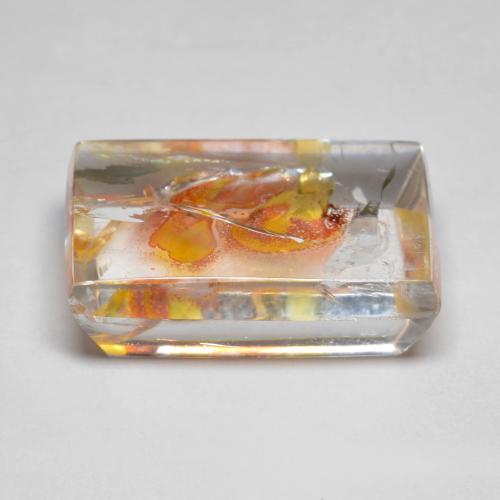 12.19カラットの天然マルチカラー白鉄鉱のクォーツ、バゲット、透明