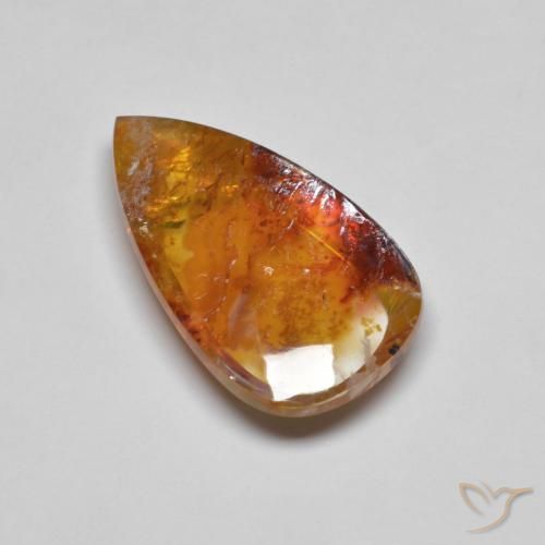19.90ct 天然 マルチカラー 白鉄鉱のクォーツ, 洋梨の形, 透明
