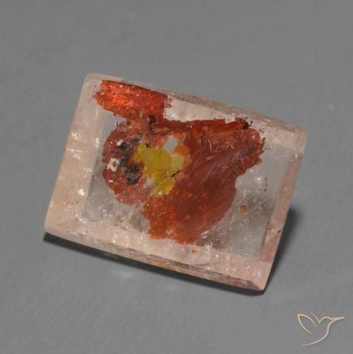 11.48カラットの天然マルチカラー白鉄鉱のクォーツ、バゲット、透明