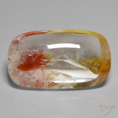 21.03ct 天然 マルチカラー 白鉄鉱のクォーツ, クッション, 透明