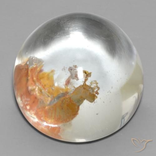 75.10ct 天然 マルチカラー 白鉄鉱のクォーツ, ラウンド, 透明