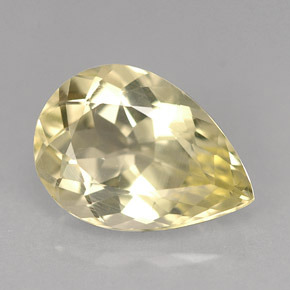 3.36カラットの天然レモンクォーツ（12.9×9.1 mm・洋梨の形）