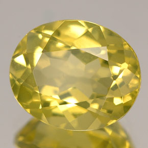 3.61カラットの天然レモンクォーツ（11.1×9.2 mm・オーバルカット）