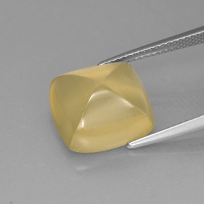 8.40カラットの天然レモンクォーツ（13×12.5 mm・透明）