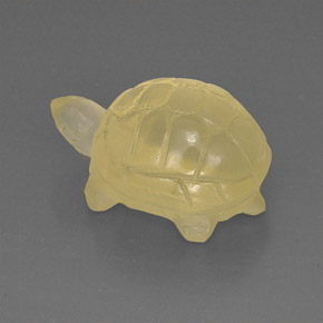 18.65カラットの天然レモンクォーツ（20.9×13.8 mm・透明）