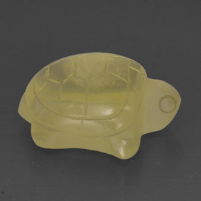 24.91カラットの天然レモンクォーツ（22×18.6 mm・透明）