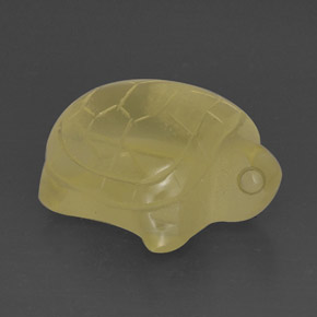 24.91カラットの天然レモンクォーツ（22×18.6 mm・透明）