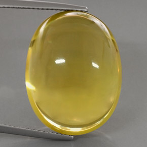 39.75カラットの天然レモンクォーツ（23×17.9 mm・オーバルカット）