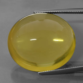 58.96カラットの天然レモンクォーツ（26.4×23.5 mm・オーバルカット）