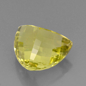 19.34カラットの天然レモンクォーツ（18.3×17.9 mm・トリリアント）