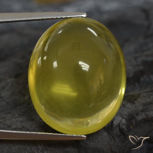 33.52ct 天然 ライトイエロー 石英, 楕円形, 透明