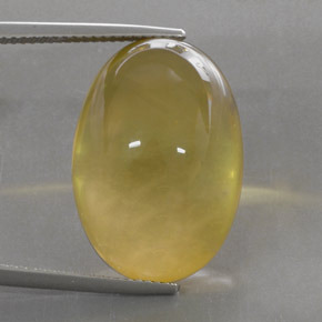 27.87カラットの天然レモンクォーツ（22.2×15.5 mm・オーバルカット）