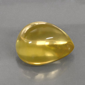 22.07カラットの天然レモンクォーツ（19.2×16.4 mm・洋梨の形）