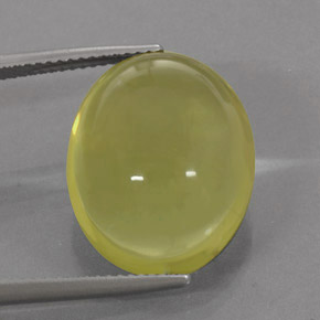 17.12カラットの天然レモンクォーツ（18.7×15.1 mm・透明）