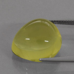 17.87カラットの天然レモンクォーツ（16.7×15.1 mm・洋梨の形）