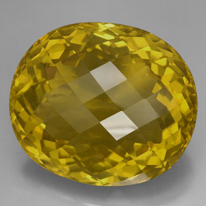 170.90カラットの天然レモンクォーツ（38.5×33.5 mm・オーバルカット）