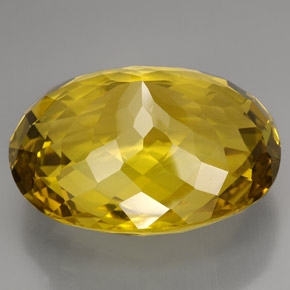 223.80カラットの天然レモンクォーツ（45×35.1 mm・オーバルカット）