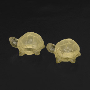 カラットの天然レモンクォーツ（14.3×11.1 mm・透明）