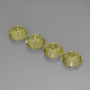 カラットの天然レモンクォーツ（9.00 mm・ラウンドカット）