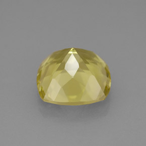 4.00カラットの天然レモンクォーツ（10.1×10.1 mm・クッションカット）