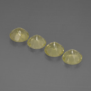 カラットの天然レモンクォーツ（9.12 mm・ラウンドカット）