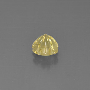 2.19カラットの天然レモンクォーツ（8×7.9 mm・フラワーカット）