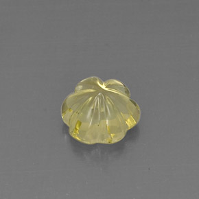 2.98カラットの天然レモンクォーツ（9.6×9.1 mm・フラワーカット）