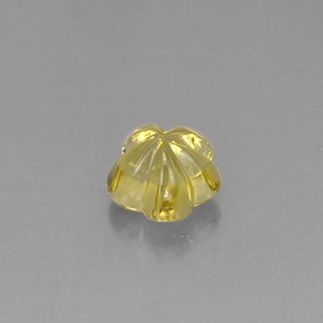 2.49カラットの天然レモンクォーツ（8.5×8.4 mm・フラワーカット）