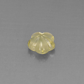 1.77カラットの天然レモンクォーツ（8.4×8.1 mm・フラワーカット）