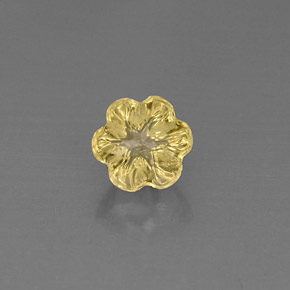 2.93カラットの天然レモンクォーツ（8.8×8.5 mm・フラワーカット）