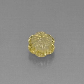 2.67カラットの天然レモンクォーツ（9×8.5 mm・フラワーカット）