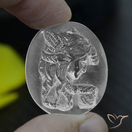 33.79ct 天然 クリアホワイト 石英, 楕円形, 透明