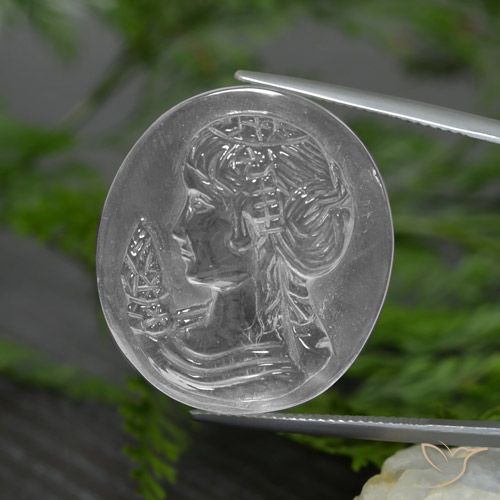 34.18ct 天然 クリアホワイト 石英, ファンシー, 透明