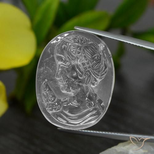 35.42ct 天然 クリアホワイト 石英, ファンシー, 透明