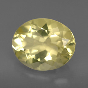 3.35カラットの天然レモンクォーツ（11.1×9.1 mm・オーバルカット）