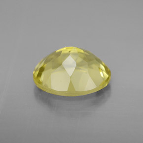 3.55カラットの天然レモンクォーツ（11.1×9.2 mm・オーバルカット）