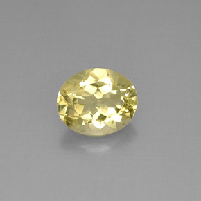 3.29カラットの天然レモンクォーツ（10.9×9.1 mm・オーバルカット）