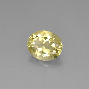 3.29カラットの天然レモンクォーツ（10.9×9.1 mm・オーバルカット）