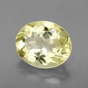 3.38カラットの天然レモンクォーツ（11.1×9.1 mm・オーバルカット）
