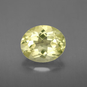 3.29カラットの天然レモンクォーツ（11×9.1 mm・オーバルカット）