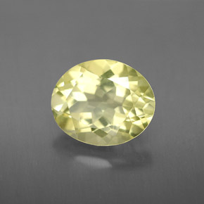 3.29カラットの天然レモンクォーツ（11×9.1 mm・オーバルカット）