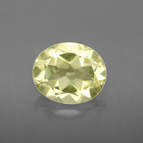 3.28カラットの天然レモンクォーツ（10.9×9.1 mm・オーバルカット）