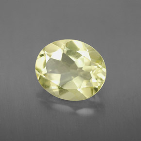 3.28カラットの天然レモンクォーツ（10.9×9.1 mm・オーバルカット）