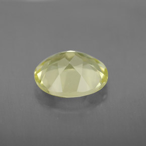 3.28カラットの天然レモンクォーツ（10.9×9.1 mm・オーバルカット）