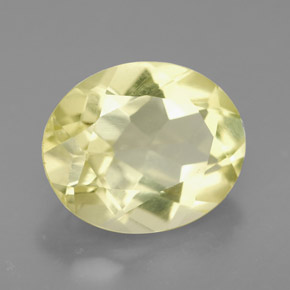 3.37カラットの天然レモンクォーツ（11.1×9.2 mm・オーバルカット）