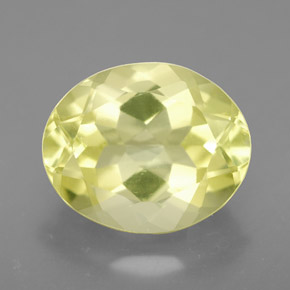 3.68カラットの天然レモンクォーツ（11.2×9.2 mm・オーバルカット）