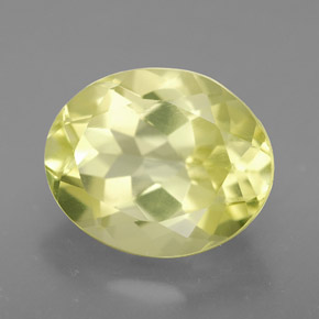 3.68カラットの天然レモンクォーツ（11.2×9.2 mm・オーバルカット）