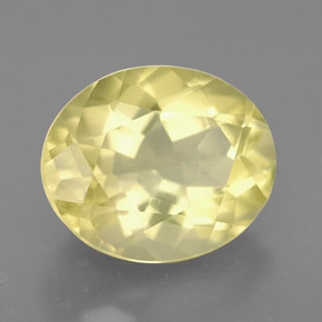 3.52カラットの天然レモンクォーツ（11.1×9.1 mm・オーバルカット）